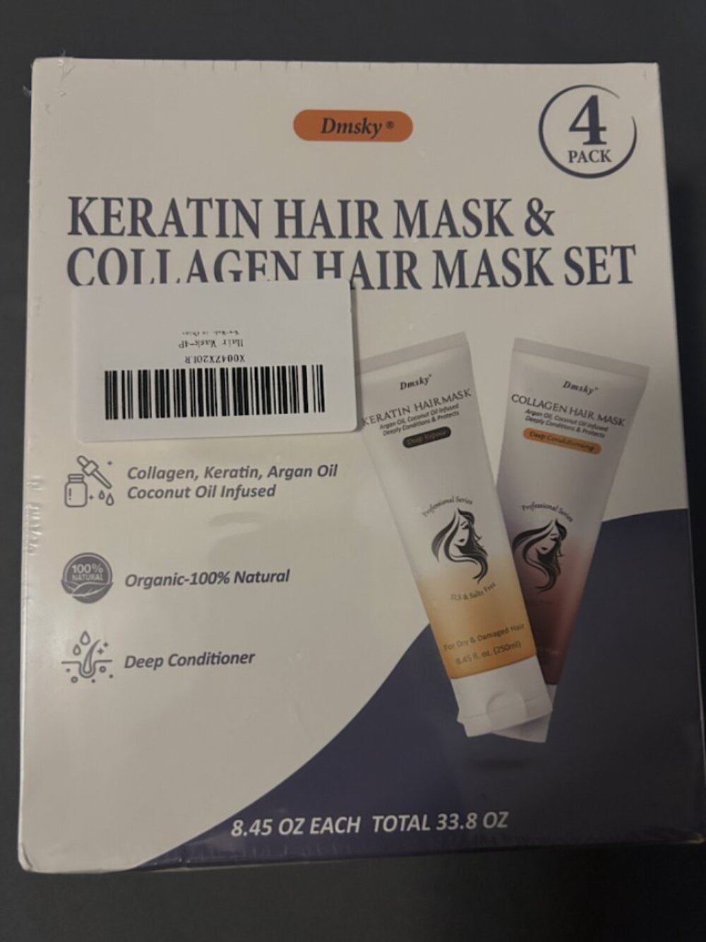 Dmsky Keratin & Collagen Hair Mask 4 Pack Set Deep Conditioner NIB ($150 Retail)